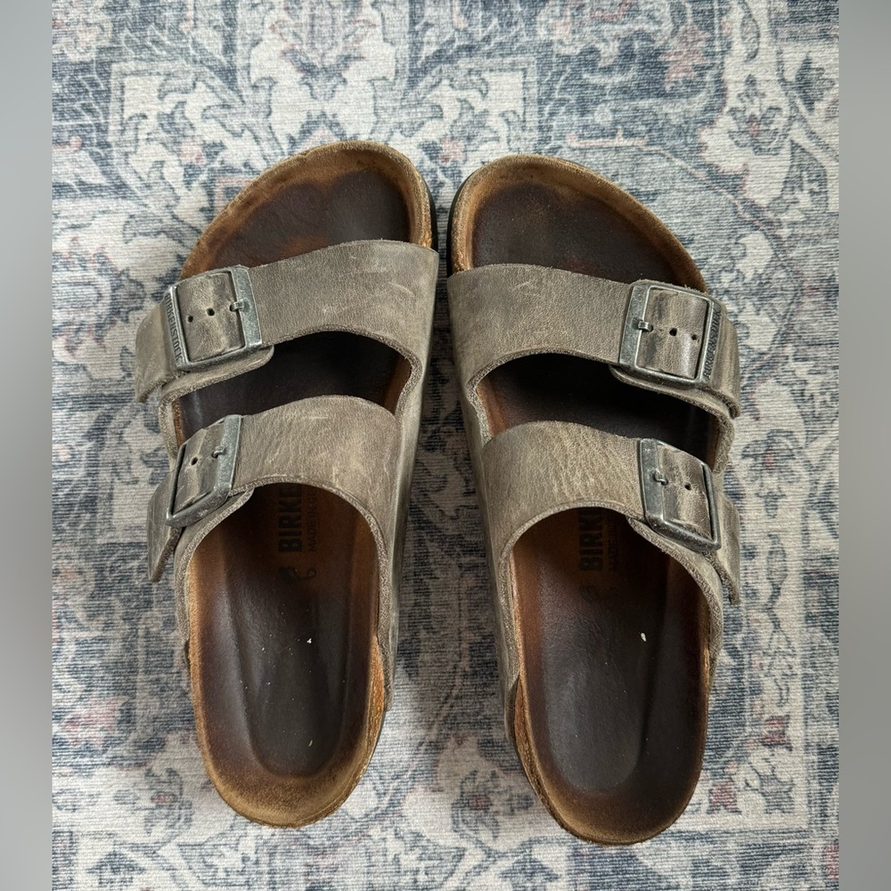 Birkenstock Arizona Soft Footbed Oiled Leather - Faded Khaki